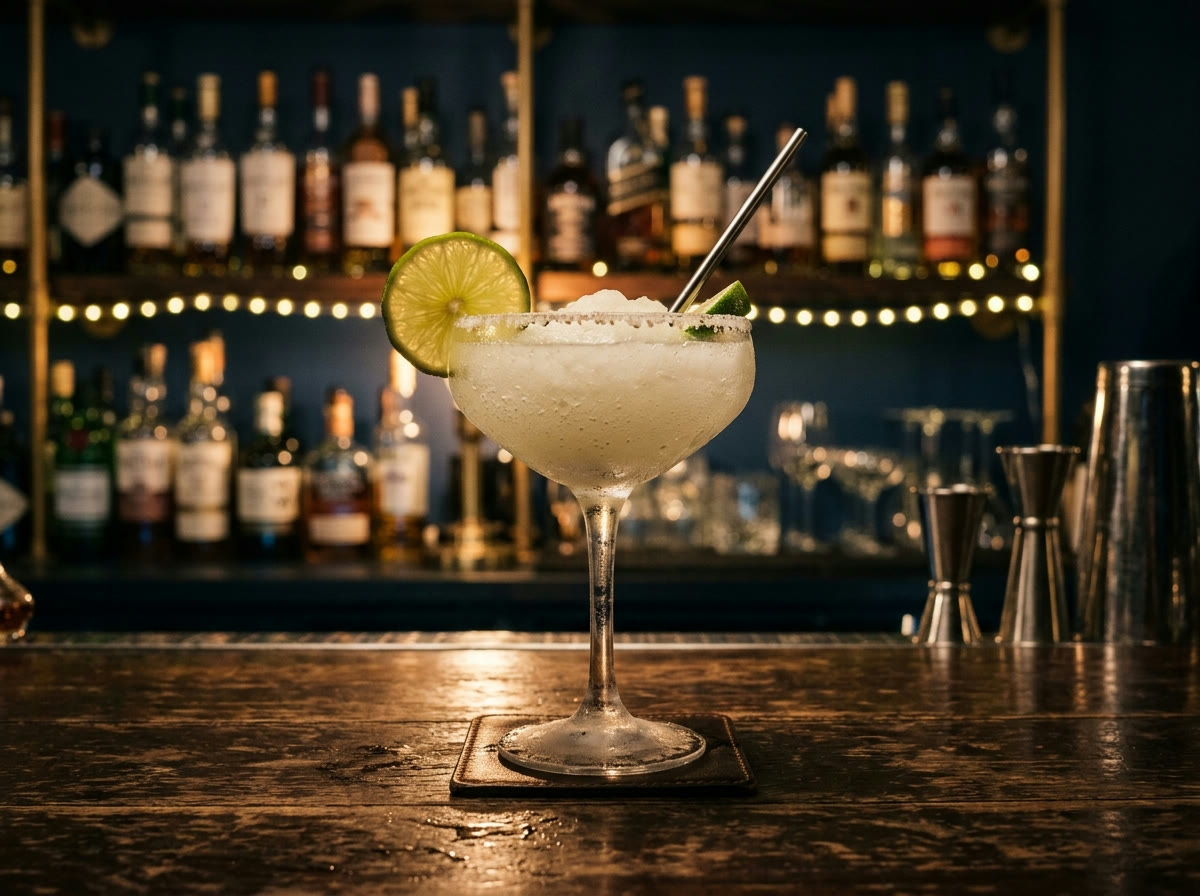 Iced lime cocktail