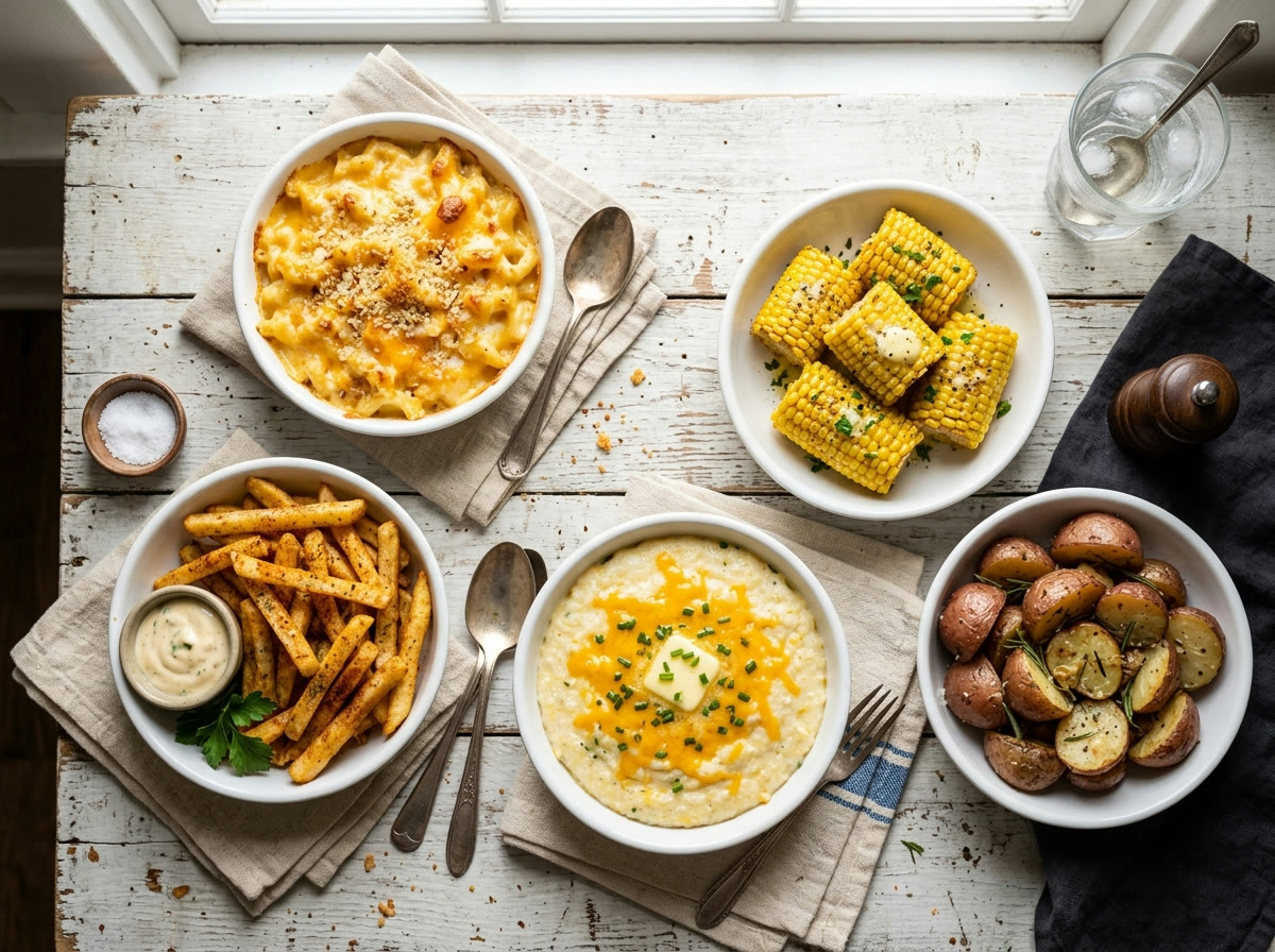 Bowl of baked mac and cheese